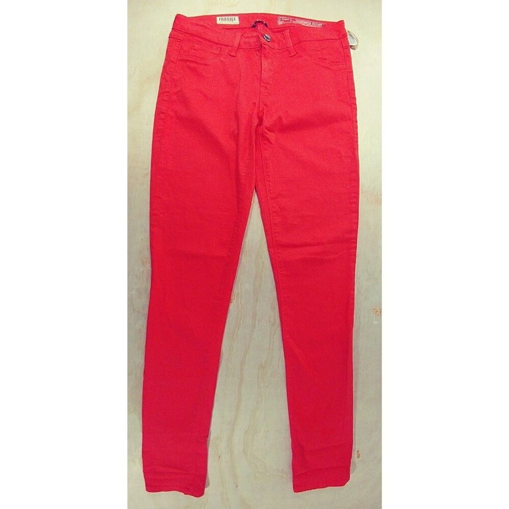 Fragile Blue Jeans Innocence Skinny Bright Orange Jeans Womens Size 28 Waist New